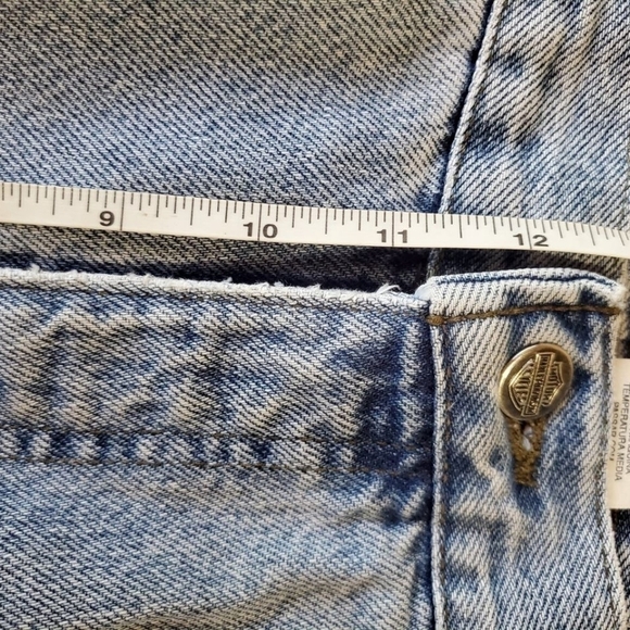 Harley-Davidson Vintage Relaxed Classic Logo High Rise Sz 14x28 Biker Bl… - Picture 10 of 11